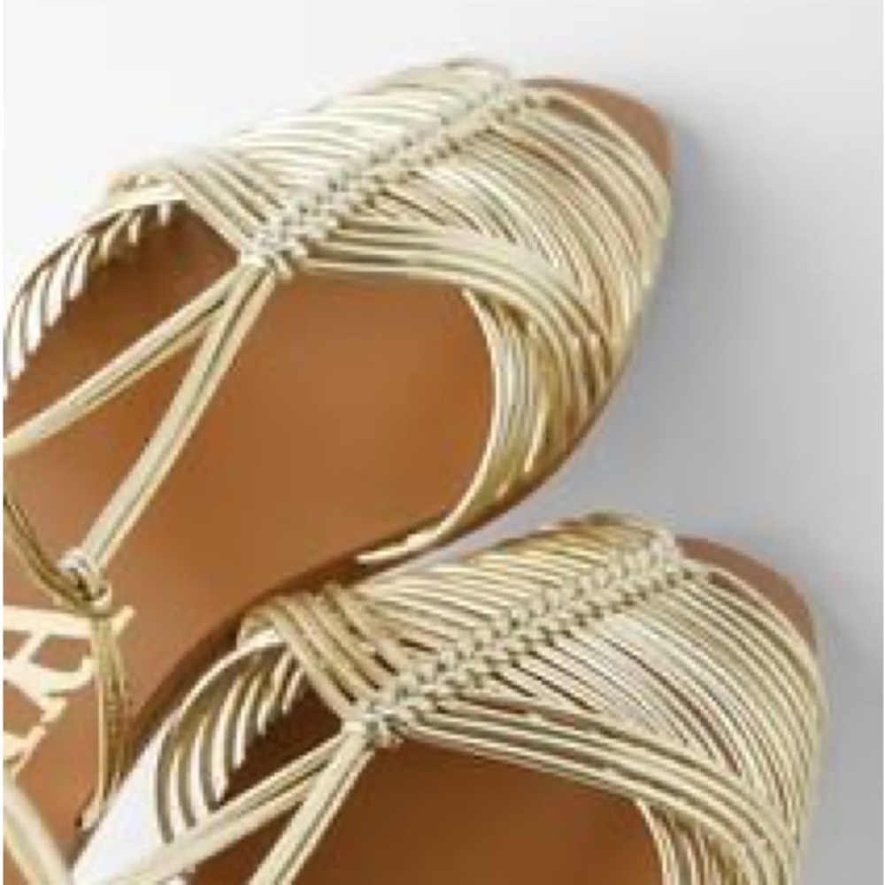 Zara Flat Multi-Strap Gladiator Cage Sandals With… - image 6